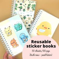 Reusable Sticker Books | 4x6 Sticker Book, 50 sheets, 100 pages
