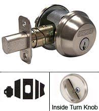Fumbling through your key ring on a rainy night can be a nightmare when you have different keys to fit your front door, you side door, your back door and your garage. This Extra Thick Door Maximum Security Single Cylinder Deadbolt Made By Schlage Will Fit All Standard Door Cutouts F Schlage Deadbolt Single Cylinder Deadbolt