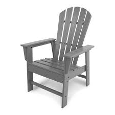 South Beach Slate Gray Recycled Plastic Wood Patio Adirondack Dining Chair By Polywood Bbqguys In 2020 Casual Chairs Classic Outdoor Furniture Outdoor Furniture Design
