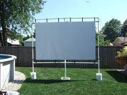 Outdoor Screen Made With Gemmy Outdoor Movie Screen Outdoor Projector Outdoor Screens