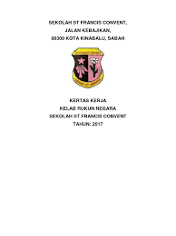 3.0 nama, visi dan misi prasekolah. Kertas Kerja Penubuhan Kelab Persatuan