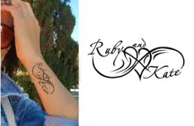 If there are tattoos that have never gone out of style, they're name tattoos. Infinity Tattoo With Two Names 41 Tattoo Designs Fur Eine Firma In Australia
