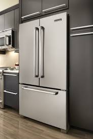Kitchenaid Kfcp22exmp 21 8 Cu Ft Counter Depth French Door Refrigerator With Spillclean Glass Shelves Humidity Controlled Crispers Internal Water Dispenser Cabinet Depth Refrigerator Kitchen Aid Appliances Counter Depth French Door Refrigerator