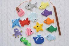 felt fishing set eco friendly educational toy toddler fish etsy felt fish felt crafts felt fishing game