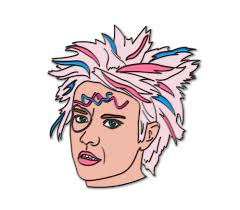 Strange Barbara (kate Mckinnon) Enamel Lapel Pin 1.5" Black Metal