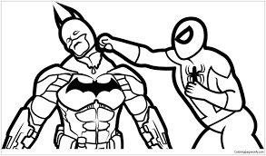 Batman Vs Spiderman Coloring Page Monster Truck Coloring Pages Lego Coloring Pages Cartoon Coloring Pages