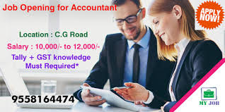 Account Job Vacancy Location C G Road Ahmedabad Salary 10 000 To 12 000 Tally Gst Knowledge Must Required Job Opening Job Placement Job Search