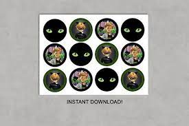 Cat Noir Miraculous Inspired Cupcake Toppers Printable Miraculous Ladybug Party Ladybug Party Cat Noir Miraculous
