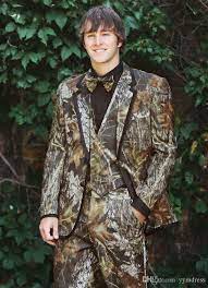 New Camo Wedding Tuxedos 2019 Wedding Camouflage Suit Custom Made Slim Fit Mens Blazers Fashion Groom Wearjacket Pant Vest Bow Tuxedo Tail Coat Tuxedos Black Fr Camo Wedding Dresses Realtree Camo Wedding Camouflage Wedding
