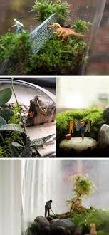 How To Make A Terranium I Think This Would Make A Nice Present I Adore The Little People And Dinosaurs Jur Garden Terrarium Miniature Garden Dinosaur Garden