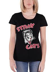 Stray cats hand painted refrigerator magnet. Stray Cats T Shirt Cat Band Logo Official Womens Junior Fit Black Buy Online In Isle Of Man At Isleofman Desertcart Com Productid 64927130
