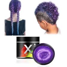 The quickest and most effective way to transition from very dark hair (e.g., dark brown hair or black hair) to a vibrant purple color is to lighten your hair with bleach before applying color. Amazon Com Purple Hair Color Wax One Time Temporary Modeling Natural Color Hair Dye Wax Temporary Hairstyle Cream Styling Wax For Party Cosplay Party Masquerade Nightclub Halloween Purple Beauty