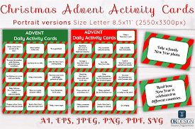 Download Christmas Advent Activity Cards Svg Graphic By Ok Design Creative Fabrica PSD Mockup Templates