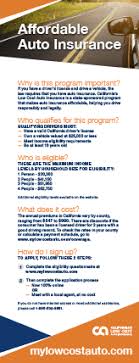 We did not find results for: Consumer Action California S Low Cost Automobile Insurance Program