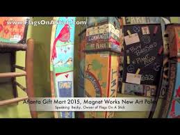 Studio m art pole from gardenhouseflags on vimeo. Studio M Painted Peace Poles By Stephanie Burgess Youtube
