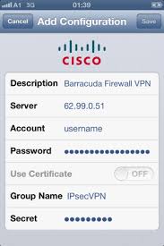 How To Configure The Apple Ios Vpn Client For Ipsec Shared Key Vpn Barracuda Campus