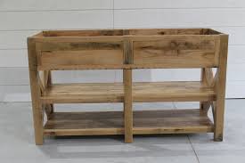 The most common reclaimed wood bathroom vanity material is wood. Reclaimed Wood Vanity Base Completely Customizable Old Or New Wood Options