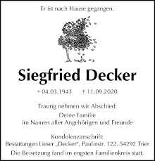 Charlotte decker in myheritage family trees (jfhguyon web site). Traueranzeigen Von Siegfried Decker Volksfreund Trauer De