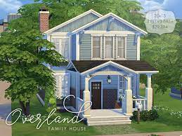 Overland Family House Here Is A Cute Family Home For Your Sims It Comes With 3 Bedrooms 3 Bathrooms A Sims House Sims 4 House Building Sims House Design