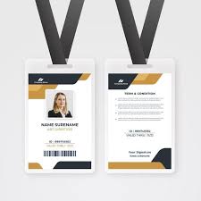 It has become mandatory to wear an id card whether you're a student or an employee in an organization. Download Employee Id Card Template With Minimal Shapes For Free Id Card Template Employee Id Card Graphic Design Business Card