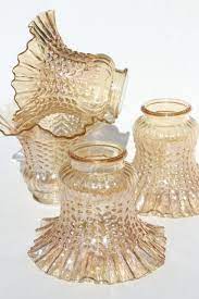 Check spelling or type a new query. Vintage Peach Luster Iridescent Glass Lamp Shades Ceiling Fan Light Shade Set