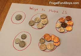 Four Activities For Coin Counting Practice Frugal Fun For Boys And Girls Fun Math Activities Money Math Fun Math