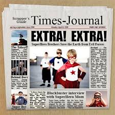 Free Customizable Newspaper Adobe Photoshop Template Newspaper Template Digital Scrapbooking Tutorials Scrapbook Tutorial