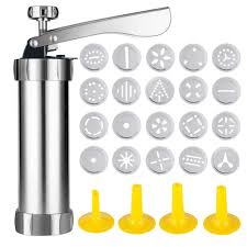 We researched options from vorcay cake decorating supplies kit for beginner at amazon. Cookie Extruder Press Machine Biscuit Maker Cake Making Decorating Set Mg