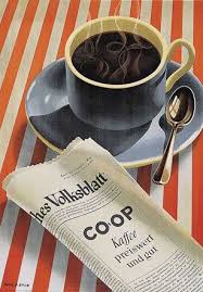 Brun Donald Coop Kaffee Kaffee Poster Kaffeekunst Vintage Kaffee