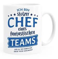 Kaffee Tasse Burotasse Spruch Ich Bin Stolze R Chefin Chef Eines Fantastischen Teams Geschenk Chef In Teamleiter In Vo Team Geschenke Stolz Auf Dich Teamleiter
