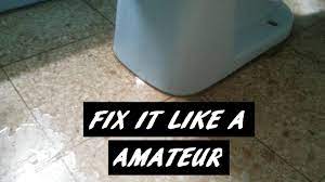 How to fix a leaking toilet bowl base - YouTube