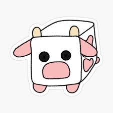 Strawberry Cow Sticker By 4everindoodles Cow Drawing Cute Stickers Cow