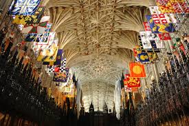 George's chapel is the windsors' wedding, christening and funeral church. Banners Of Each Member Of The Knights Of The Garter Displayed In St George S Chapel Windsor Castle Uk Originality From R Heraldry Vexillology