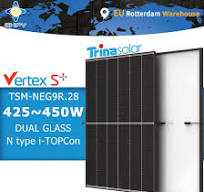 [Hot Item] Modul PV Trina Vertex S+ Tsm-Neg9r. 28 Kaca Ganda Tipe N 425W  430W 435W 440W 445W 450W Panel Surya Topcon Bingkai Hitam