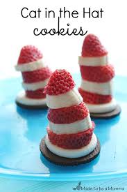 Cat In The Hat Cookies Made To Be A Momma Food Dr Seuss Snacks Summer Food Party