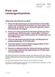 Merkur privatbank kgaa engages in property development financing, lease refinancing, as well as corporate and retail banking. Preis Und Leistungsverzeichnis Merkur Bank Kgaa
