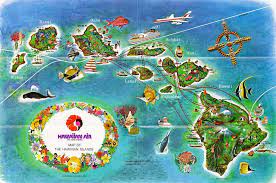 Family wall decorating ideas for living room hawaiian airlines. Hawaiian Airlines Map Of Hawaii National Air And Space Museum Map Of Hawaii Hawaiian Airlines Map