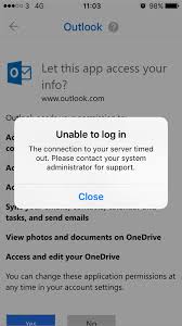 Can T Access My Email Connection To Server Timed Out Microsoft Community