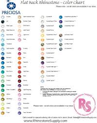 Czech Preciosa Crystal Color Chart Color Chart Crystals