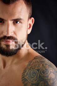 Man With Tattoo Stock Photo