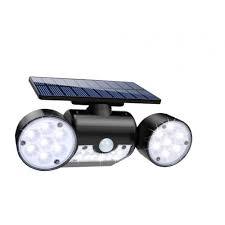 Hmcity Solar Lights Outdoor 30 Led Solar Security Lights With Motion Sensor Dual Head Spotlights Ip65