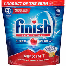 Finish all in 1 gelpacs dishwasher detergent with jet dry shine. Finish Powerball Max In 1 Lemon Scent Ultra Degreaser Dishwasher Detergent Tablets 46 Ct Ralphs