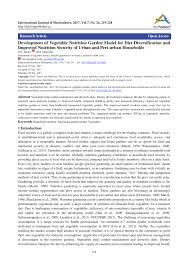 Pdf Development Of Vegetable Nutrition Garden Model For