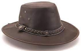 Brunhide Australian Style Full Grain Leather All Weathers Bush Hat 501 300 Small Brown Uk Hats Women Hats Wome Genuine Leather Mens Fashion Leather Men