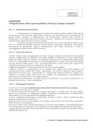 CONCORSO “Progettazione dello spazio pubblico di Piazza Cinque ...