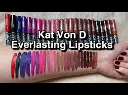 Home kat von d kat von d everlasting liquid lipstick swatches. Kat Von D Everlasting Liquid Lipsticks Swatches Mini 2019 Youtube