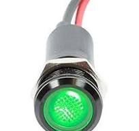 Led Drink Coasters | Colourful Lighting PL8B Mini LED Indicator Light - 8mm  24V AC/DC Chrome Signal Light (Green) Led Turn Signal Indicator