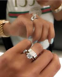 New Love Cross With Diamonds Couple Ring Titanium Steel Men And Women On The Ring Wedding Ring Tail Ring Rose Gold Jewelry In 2020 Cartier Wedding Rings Cartier Love Ring Engagement