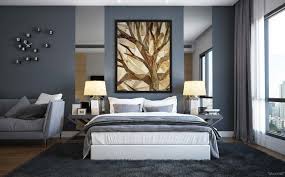 Enchanting Modern Bedroom Design In Slate Gray Interior Palette By Valkyrie Studio With Lovely Wh Slate Blue Bedrooms Grey Bedroom Design Simple Bedroom Design