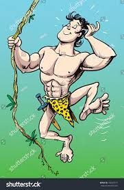 Tarzan Swinging On Vine Vector Illustration Stock Vector (Royalty Free)  192523517 | Shutterstock